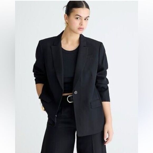 J Crew Blazer 16 Tuxedo Black Tie Holiday Party New Years Eve Celebration BX801 - Picture 1 of 8